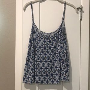Flowy Soft & Sexy Vibrant Blue Print Tank